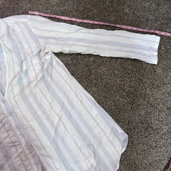Victoria's Secret Striped Button Down Sleep Shirt Pajama Top Loungewear Women's - Picture 10 of 10